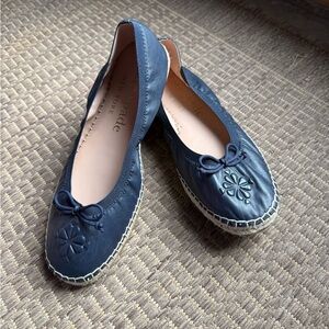 Kate Spade Navy Blue Espadrille Slip-On Flats Women’s Size 7.5
